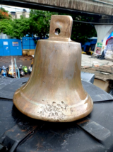 Original Nautical Antique Ship salvaged Old Heavy Brass Bell From 1952 - £403.59 GBP