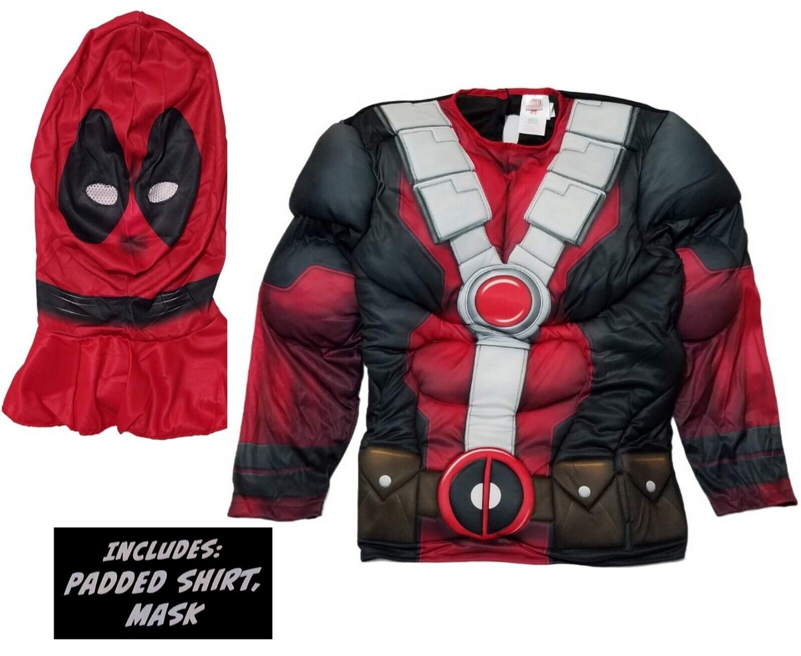 Rubie's Marvel Deadpool Men Halloween Padded Shirt Top with Mask (M) - £23.80 GBP