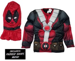 Rubie&#39;s Marvel Deadpool Men Halloween Padded Shirt Top with Mask (M) - £23.34 GBP