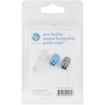 Silhouette Pen Holder W/Adapters-Small Blue, Medium White &amp; Large Gray - £12.30 GBP