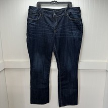 Silver Jeans Womens 24 Suki Straight Curvy Stretch Denim Blue Dark Wash Plus - £29.75 GBP