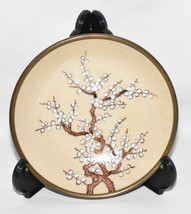 Vintage Japanese Brass over Porcelain Sakura Bowl 5.5&quot; Bowl with Cherry ... - £7.83 GBP