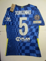 Jorginho #5 Chelsea FC UCL Match Slim Fit Blue Home Soccer Jersey 2021-2022 - $110.00