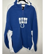 NFL Team Apparel Reebok Indianapolis Colts 1/4 Zip Pullover Sweater Men’... - $49.49