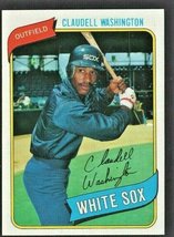 Chicago White Sox Claudell Washington 1980 Topps Baseball Card # 322 nr mt ! - £0.39 GBP