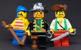 Lego Vintage Pirates Minifigures Lot 3 Pirate Crew Black Beard - £27.06 GBP