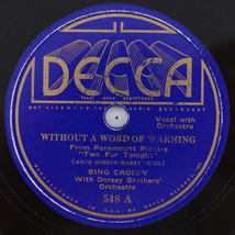 Bing Crosby – Without A Word Of Warning  - 1935 10&quot; 78 rpm Shellac Record 548 - £20.10 GBP