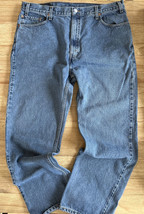 Levis Men 505 Jeans Regular Fit Straight Leg Medium Wash Vintage 42(40)x30 - £34.62 GBP