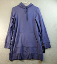 Ideology Hoodie Womens Size Small Purple Knit Rayon Long Sleeve Pockets Pullover - £16.70 GBP