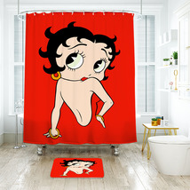 Betty Boop 14 Shower Curtain Bath Mat Bathroom Waterproof Decorative Bathtub - £18.37 GBP+