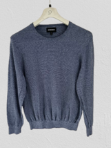 BONOBOS Knitted Crewneck Pullover Blue White Stripes Size Large - $24.74