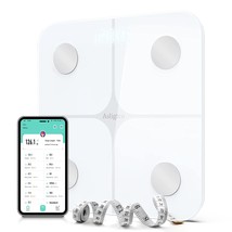 Digital Scale, Asligtco Smart Body Fat Scales With Backlit Lcd, 400 Lb White - £33.56 GBP