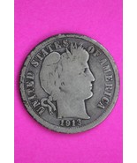 1913 S Barber Liberty Dime Silver Coin Semi Key Date Guaranteed Authenti... - $109.15 CAD