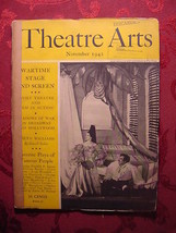 THEATRE ARTS November 1942 Emlyn Williams Lynn Fontanne Sewell Stokes - £6.32 GBP