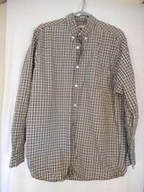 Levi&#39;s red tab 100% cotton Size M  Blue / Green/ white long sleeve Plaid... - $47.98