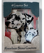Absorbastone Coaster Set of 4 Dalmatian Do  Absorbs Moisture New In Box - $419.78 MXN