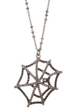 Marc Jacobs Statement Necklace Crystal Cobweb Dark Silver New $125 - £75.08 GBP