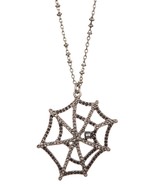 Marc Jacobs Statement Necklace Crystal Cobweb Dark Silver New $125 - £75.17 GBP