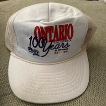 Vintage Hat Cap Adjustable Mesh 1991 City Of Ontario California 100 Years - $4.64