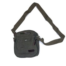 MAZE Womens Multi-Functional Canvas Traveling Bag With Strap Olive Green 9&quot; x 8&quot; - £15.50 GBP