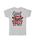 Auntie and Uncle Like Mine : Gift T-Shirt Life is Good Aunt Family - $17.99