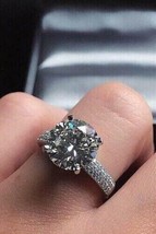 Solid 14k White Gold 3.20Ct Round Cut Diamond Engagement Ring Simulated Size 8.5 - $267.83