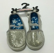 GARANIMALS FOOTWEAR COLLECTION KID&#39;S CASUAL PAIR OF SILVER GLITTERY SHOE... - £8.31 GBP
