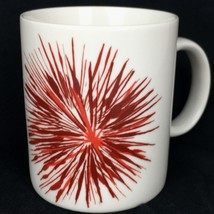 Starbucks Fireworks Starburst red white Coffee Mug Cup 2014 12oz 354ml - £7.84 GBP