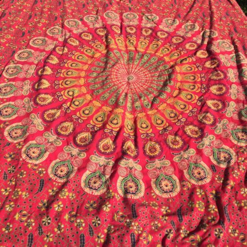 Twin Duvet Cover Urban Outfitters Hippie Mandala Red and Room Essential Duvet - $49.49