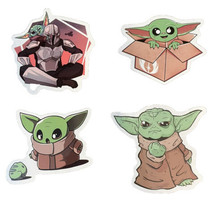 Cool Star Wars Baby Yoda Assorted 3D Colorful PC Stickers 50 PCS NEW - £15.56 GBP