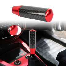 Universal Carbon Fiber Car Auto Manual Gear Stick Lever Shift Knob Red 13CM - £14.22 GBP