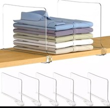 Pack Acrylic Shelf Divider for Closet Organization Closets Separator Uto... - $11.76