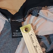 New Direction Women’s Brown & Black Elastic Waist Zig Zag Pattern Skirt Size 2X image 4