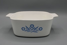 Vintage Corning (A-1 1/2-B) 1 1/2 Quart Casserole Dish Blue Cornflower *... - £15.50 GBP