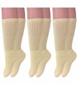 Long Cotton Casual Crew Socks for Men and Women (Ecru 3 Pairs, 9-11) - €9,03 EUR+