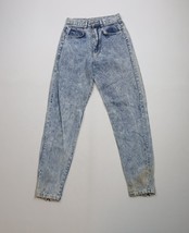 Vintage 80s 90s Streetwear Womens 7 Distressed Acid Wash Tapered Leg Jea... - $29.65