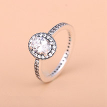 925 Sterling Silver Vintage Elegance Ring &amp; Clear Zirconia For Women  - £14.11 GBP