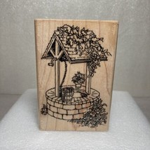 P195 Wishing Well Stampendous Rubber Stamp 1995 4.5&quot; x 3&quot; WM Water Bucke... - £11.83 GBP