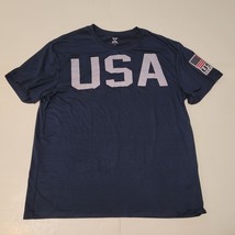 Striker Men T-shirt Size L USA navy Blue 5% spandex - £13.07 GBP