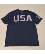 Striker Men T-shirt Size L USA navy Blue 5% spandex - £12.84 GBP