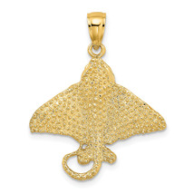 14K Textured Spotted Eagle Ray Charm K7477 - £297.28 GBP