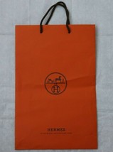 Hermes Orange Paper Shopping Gift Bag Tote Large 17&quot; x 11&quot; - £15.62 GBP