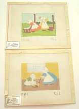  Alice Peterson Handpainted Needlepoint Canvas Vintage Sunbonnet Sue 2 D... - £31.96 GBP