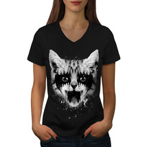 Cat Kitten Kiss Band Shirt Music Love Women V-Neck T-shirt - $12.99