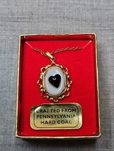 Pennsylvania Coal Necklace Pendant, Gold Tone, 0.75&#39;&#39; Diameter Oval - £11.34 GBP