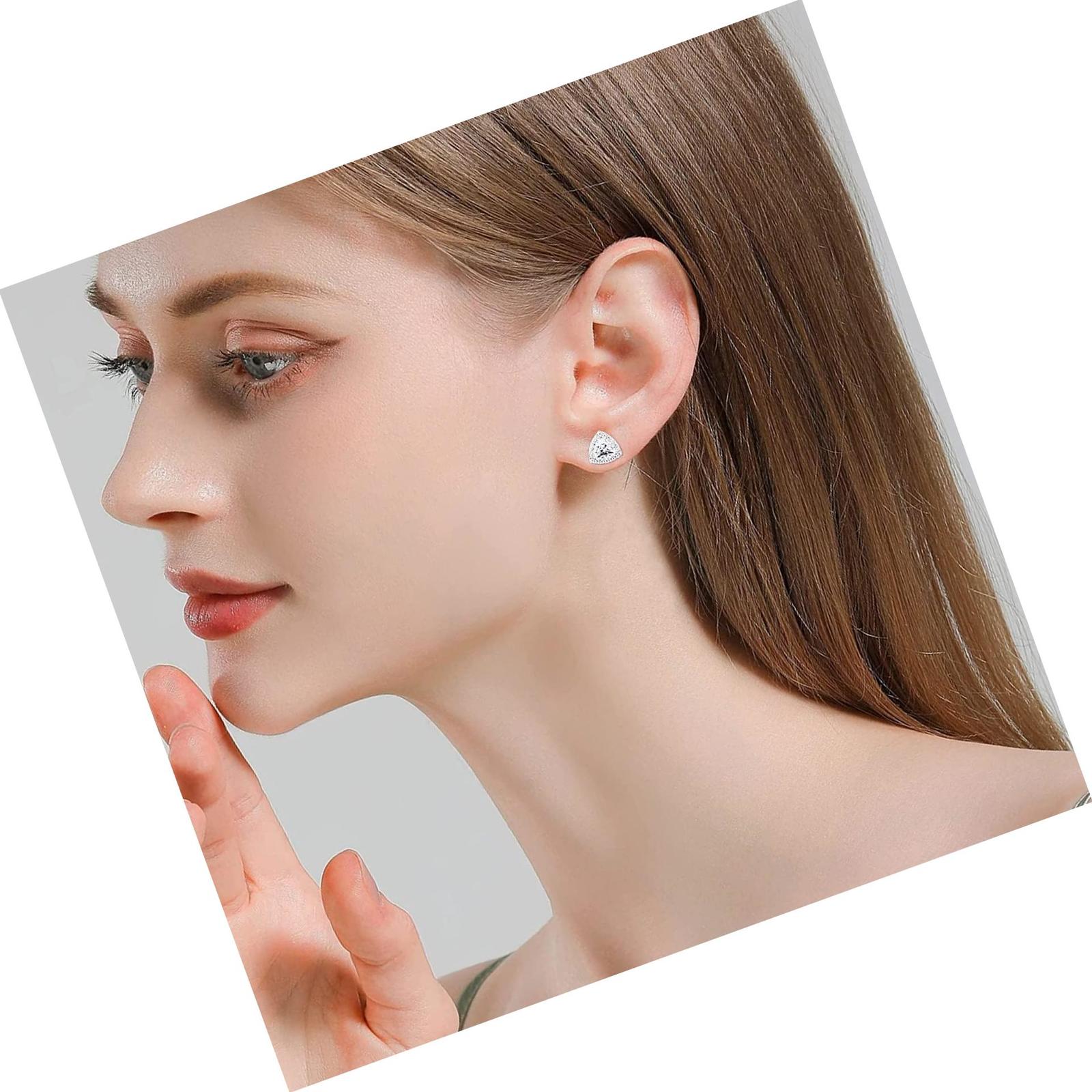 Diamond Earrings Studs,HOLYCOME 1/2Carat Diamond Item image 6