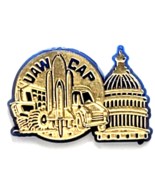 VTG UAW CAP Labor Union Capitol Dome Pin United Auto Workers Political A... - $181.79 MXN