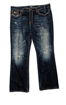 Mek DNM USA Men&#39;s Jeans Blue 40x34 New Oaxaca Boot Cut Button Fly Faded ... - £22.51 GBP