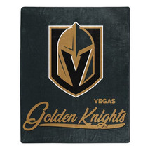 Vegas Golden Knights 50&quot; by 60&quot; Plush Raschel Signature Throw Blanket - NHL - £28.78 GBP