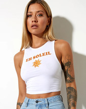 Motel Rocks Nueva Top En Lycra Blanco Eh Soleil (MR38) - $22.19